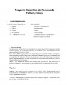 Proyecto Deportivo de Escuela de Fútbol y Vóley