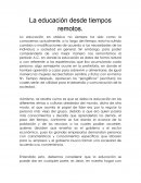 La educación desde tiempos remotos