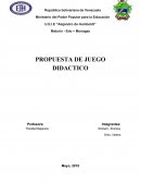 PROPUESTA DE JUEGO DIDACTICO