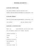 Memoria descriptiva 3 piso