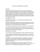 ÉTICA DEL CONOCIMIENTO DE SÍ MISMO