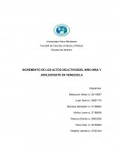 Actos delictivos en niños, niñas y adolescentes