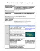 Secuencia didáctica (Aprendizaje Basado en problemas)