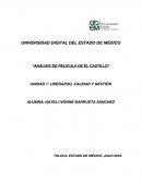 “ANÁLISIS DE PELICULA DE EL CASTILLO” UNIDAD 1: LIDERAZGO, CALIDAD Y GESTIÓN