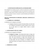 LA INVESTIGACIÓN DE MERCADOS EN LAS ORGANIZACIONES