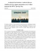 SEMIOTICA - Análisis de los signos presentes en el vídeo musical de BTS, Spring Day.