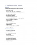 Costo y beneficio de forma preliminar.