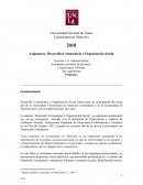 Asignatura: Desarrollo Comunitario y Organización Social