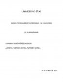 CURSO: TEORIAS CONTEMPORANEAS EN EDUCACION