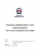 Funciones administrativas obstetricia