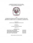 OPTIMIZACIÓN DEL PROCESO PRODUCTIVO DE LA EMPRESA TEXTIL LA PAZ ZONA FRANCA EL PEDREGAL KM. 46 Y, ½ Z, FRANCA EDIF. 2- C CARRETERA LA HERRADURA, EL ROSARIO, LA PAZ, EL SALVADOR ENTRE LOS AÑOS 2012 Y 2015