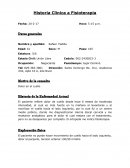 Historia Clínica a Fisioterapia