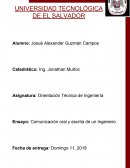 Comunicación oral y escrita de un Ingeniero