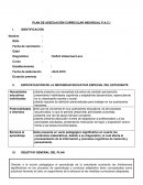 PLAN DE ADECUACIÓN CURRICULAR INDIVIDUAL P.A.C.I
