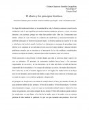 El aborto y los principios bioéticos.