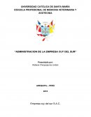 Administracion de la empresa Cuy del Sur