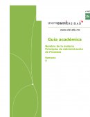 Principios de Administración de Procesos