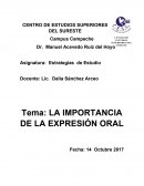 IMPORTANCIA DE LA EXPRESIÓN ORAL