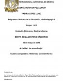 Actividad de aprendizaje 1 Cuadro comparativo. Reforma y Contrarreforma