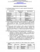 EJERCICIOS DE PRODUCTIVIDAD . La Empresa Forjado de Aluminio S.A