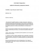 Actividad integradora Análisis de información y propuesta de solución