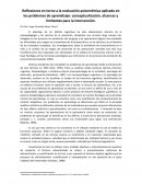 Reflexiones Evaluación Psicométrica