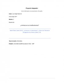 Proyecto Integrador De La Informacion Al Conocimiento Descargar - PDF