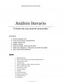 Analisis literario de "Crónica de una muerte anunciada"