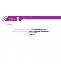 “Fuentes de Información”. Página 1