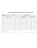 Lista de asistencia a capacitacion