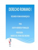 RESUMEN ROMA MONARQUICA