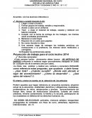 Proyección de Trabajo para el ciclo lectivo