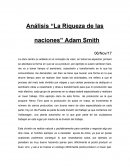 Análisis “La Riqueza de las naciones” Adam Smith