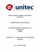 Tarea No.4.1: La ubicación de la pequeña empresa