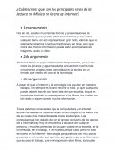 ¿Cuáles crees que son los principales retos de la lectura en México en la era de internet?
