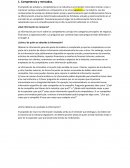 Competencia y mercados. Analisis de la informacion