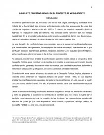 CONFLICTO PALESTINO-ISRAELÍ EN EL CONTEXTO DE MEDIO ORIENTE. Página 1