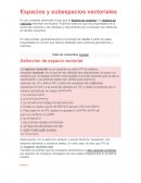 Espacio y subespacios vectoriales