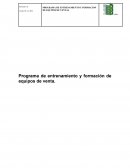 Entraniento de ventas