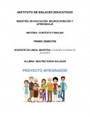 MATERIA: CONTEXTO FAMILIAR PROYECTO INTEGRADOR
