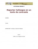 Investigar y reportar Hallazgos