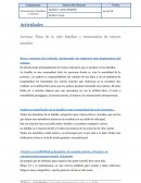 Lectura: Ética de la vida familiar y transmisión de valores morales