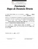 Etapa de Docencia Directa