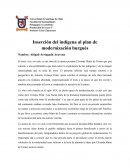 Indígena al plan de modernización burgués