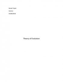 Ensayo Theory of Evolution. Página 1