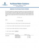 Brine evaporation ponds
