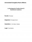 La Desintegración Familiar Afecta El Rendimiento Académico