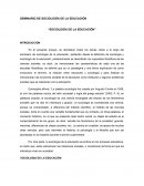 SEMINARIO DE SOCIOLOGÍA DE LA EDUCACIÓN