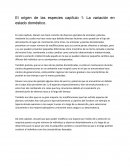 Resumen capítulo 1y2 origen de las especies
