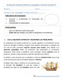 Evaluación Semestral Historia, Geografía y Ciencias Sociales 8º